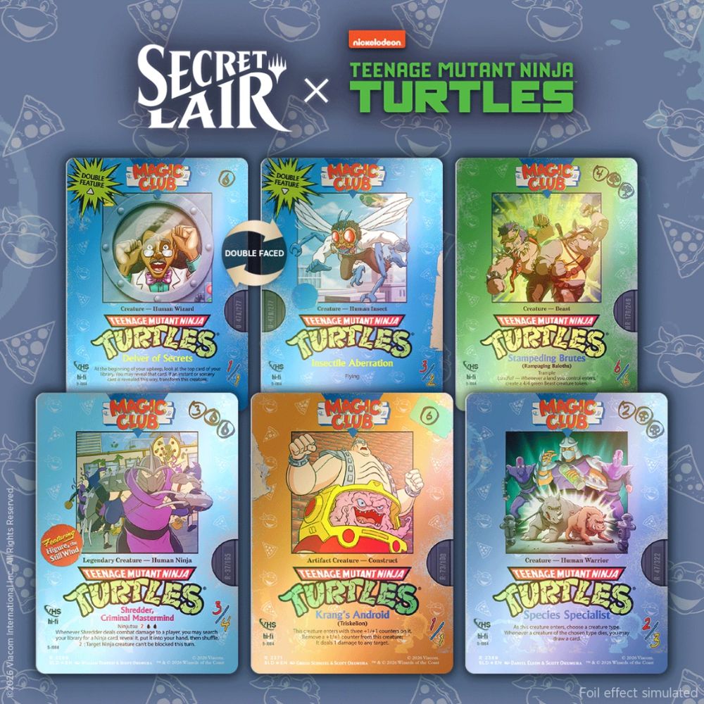 Magic: The Gathering - Secret Lair x Teenage Mutant Ninja Turtles: VHS Villains Foil Edition